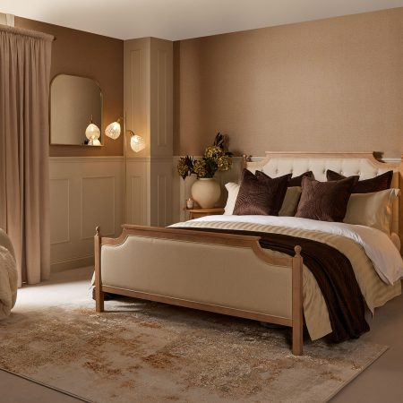 elegant bed room set studio photography