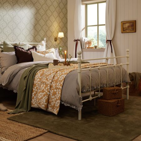 cosy cottage bed room set photography